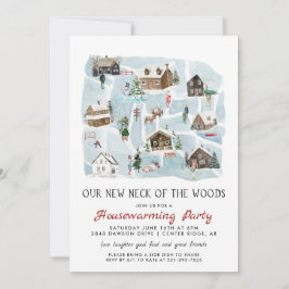 Unser neuer Nacken des Woods Housewarming-Party Einladung