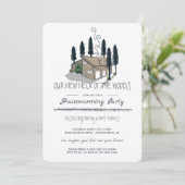 Unser neuer Nacken des Woods Housewarming-Party Einladung (Stehend Vorderseite)