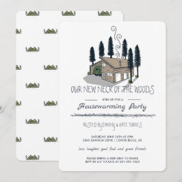 Unser neuer Nacken des Woods Housewarming-Party Einladung