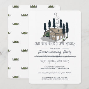 Unser neuer Nacken des Woods Housewarming-Party Einladung