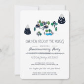 Unser neuer Nacken des Woods Housewarming-Party Einladung (Vorderseite)