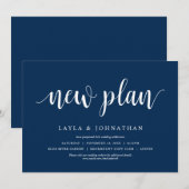 Unser neuer Plan Hochzeit ändern das Datum Einladung (Vorne/Hinten)