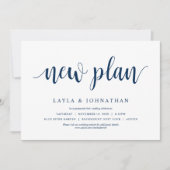 Unser neuer Plan Hochzeit ändern das Datum Einladung (Vorderseite)