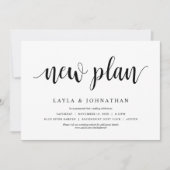 Unser neuer Plan Hochzeit ändern das Datum Einladung (Vorderseite)