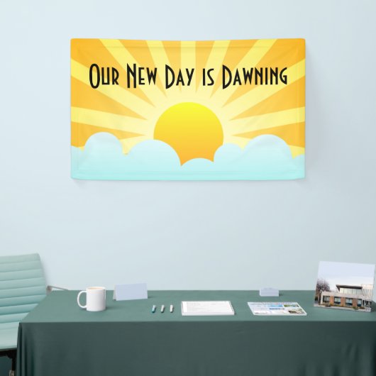 Unser neuer Tag dämmert Banner (Messeveranstaltung)