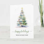Unser neuer Zuhause Weihnachtsbaum Karte (Vorderseite)