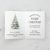 Unser neuer Zuhause Weihnachtsbaum Karte (Innenseite)