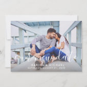 Unser neues Date Handgeschriebenes Skript Hochzeit Save The Date (Vorderseite)