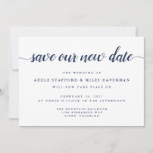 Unser neues Datum retten | Hochzeitsverschiebung Save The Date (Vorderseite)