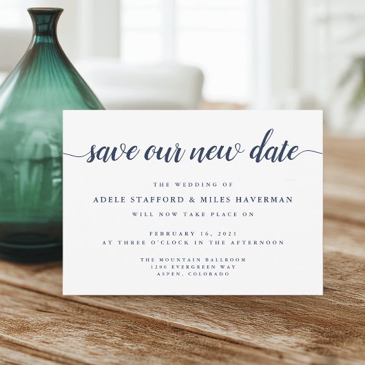 Unser neues Datum retten | Hochzeitsverschiebung Save The Date
