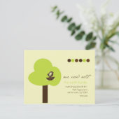 Unser neues Nest Ankündigungspostkarte (Stehend Vorderseite)