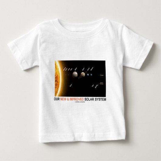 Unser neues und verbessertes Solarsystem Baby T-shirt (Vorderseite)