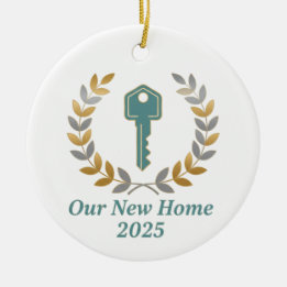 Unser neues Zuhause 2025-Kamindekor - Persönlich Keramik Ornament
