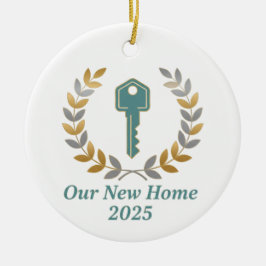 Unser neues Zuhause 2025-Kamindekor - Persönlich Keramik Ornament