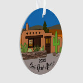 Unser neues Zuhause Adobe-Jahr Personalisiert Ornament (Vorderseite)