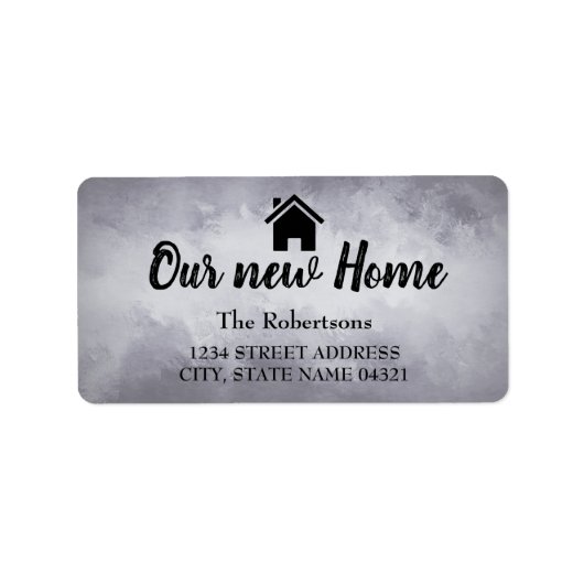 Unser neues Zuhause Adressaufkleber (Vorne)