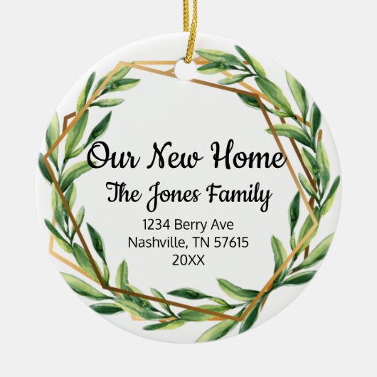 Unser neues Zuhause Floral Ornament Neue Zuhause G (Vorne)