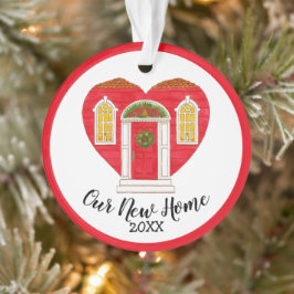 Unser neues Zuhause-Herzjahr Personalisiert Ornament