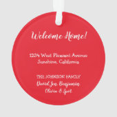 Unser neues Zuhause-Herzjahr Personalisiert Ornament (Rückseite)