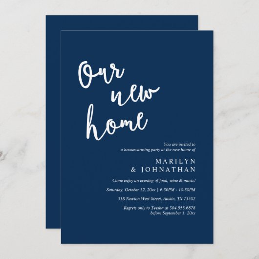 Unser neues Zuhause-Party, Rustic Housewarming Einladung (Vorne/Hinten)