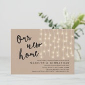 Unser neues Zuhause-Party, Rustic Housewarming Einladung (Stehend Vorderseite)