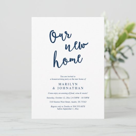 Unser neues Zuhause-Party, Rustic Housewarming Einladung (Stehend Vorderseite)