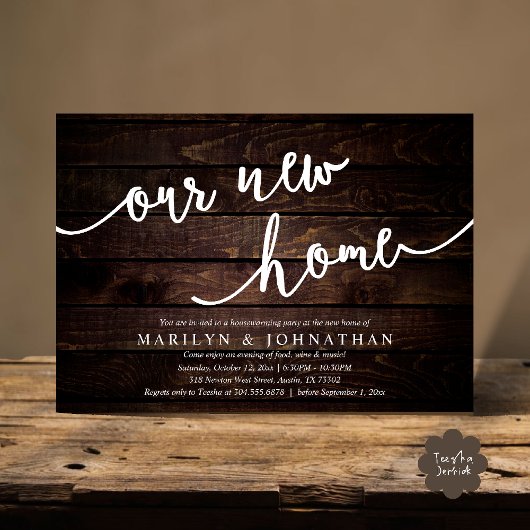 Unser neues Zuhause-Party, Rustic Housewarming Einladung