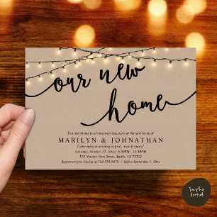 Unser neues Zuhause-Party, Rustic Housewarming Einladung