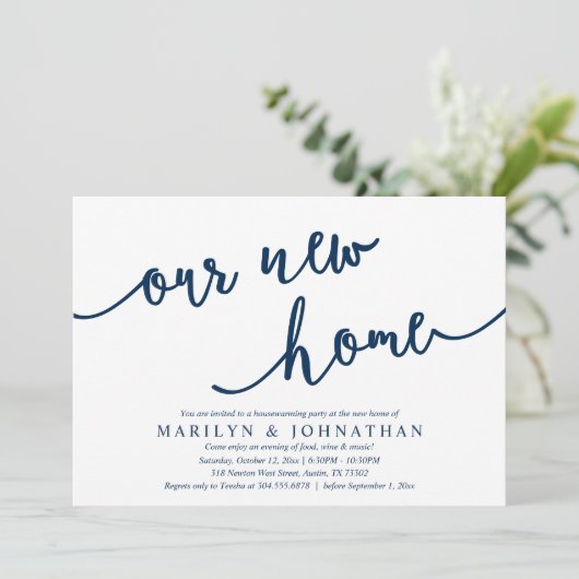 Unser neues Zuhause-Party, Rustic Housewarming Einladung (Stehend Vorderseite)