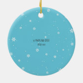 Unser neues Zuhause-Weihnachtsverzierungs-Geschenk Keramikornament (Hinten)