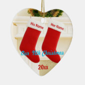 Unser Nth Weihnachten Keramik Ornament (Rechts)