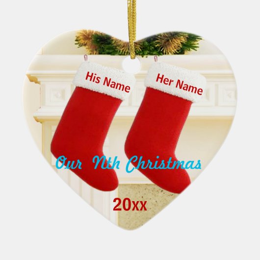 Unser Nth Weihnachten Keramik Ornament (Vorne)