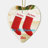 Unser Nth Weihnachten Keramik Ornament (Links)