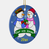 Unser Nth Weihnachten Keramik Ornament (Rechts)