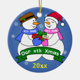 Unser Nth Weihnachten Keramik Ornament