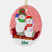 Unser Nth Weihnachten Keramik Ornament (Rechts)