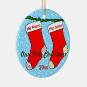 Unser Nth Weihnachten Keramikornament (Rechts)