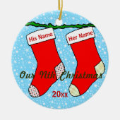 Unser Nth Weihnachten Keramikornament (Vorne)