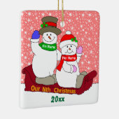 Unser Nth Weihnachten Keramikornament (Rechts)