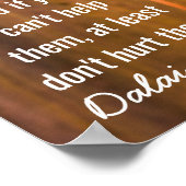 Unser oberster Zweck - Dalai Lama Zitat - Kunstdru Poster (Ecke)