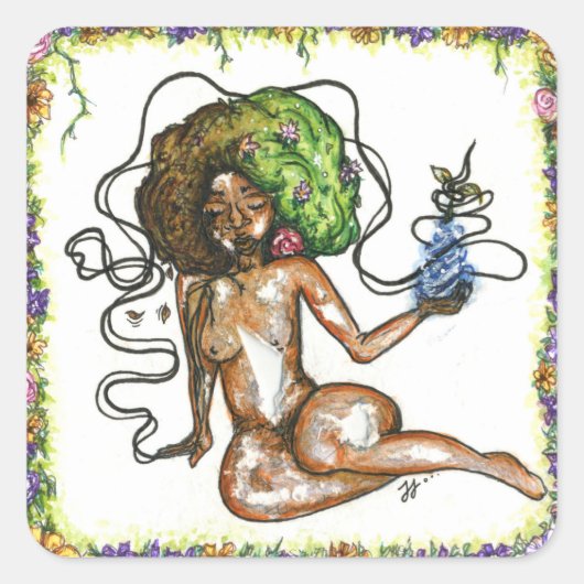 unser Opfer Quadratischer Aufkleber (Vorderseite)