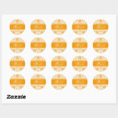 Unser Orange Damask Sticker (Blatt)
