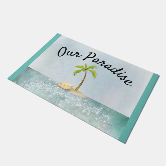 Unser Paradies Fußmatte (Schrägansicht)