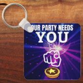 Unser Party braucht Sie - Mincepies Schlüsselanhänger (Vorderseite)