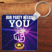 Unser Party braucht Sie - Mincepies Schlüsselanhänger (Rückseite)