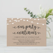 Unser Party geht weiter, Hochzeit Einladung (Stehend Vorderseite)