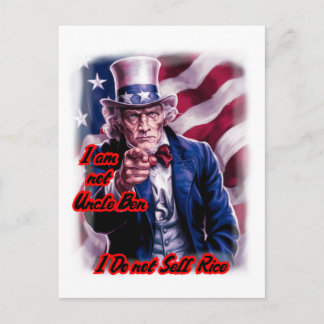 Unser patriotischer Onkel Sam auf einer Feiertagspostkarte