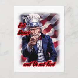 Unser patriotischer Onkel Sam gibt gute Ratschläge Feiertagspostkarte