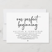 Unser perfekter Anfang, Hochzeitsfeier Einladung (Vorderseite)