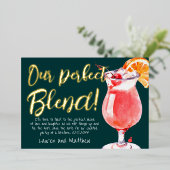 Unser perfekter Blend Funny Cocktail Save the Date Folieneinladung (Stehend vorne)